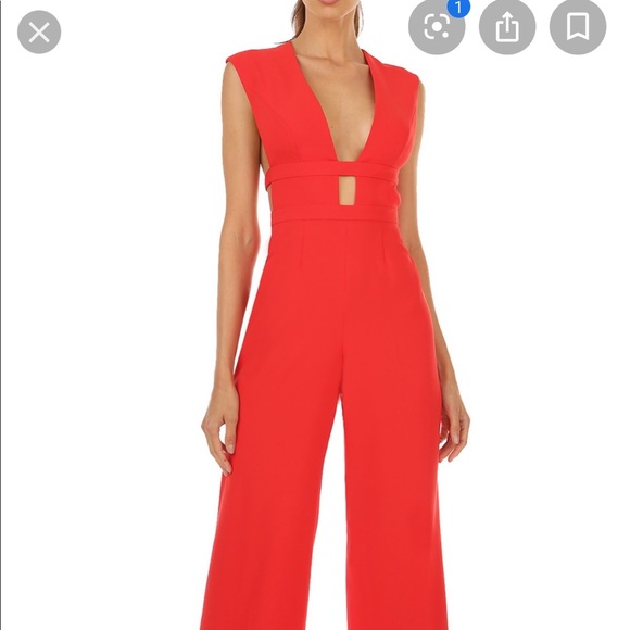 jay godfrey red jumpsuit